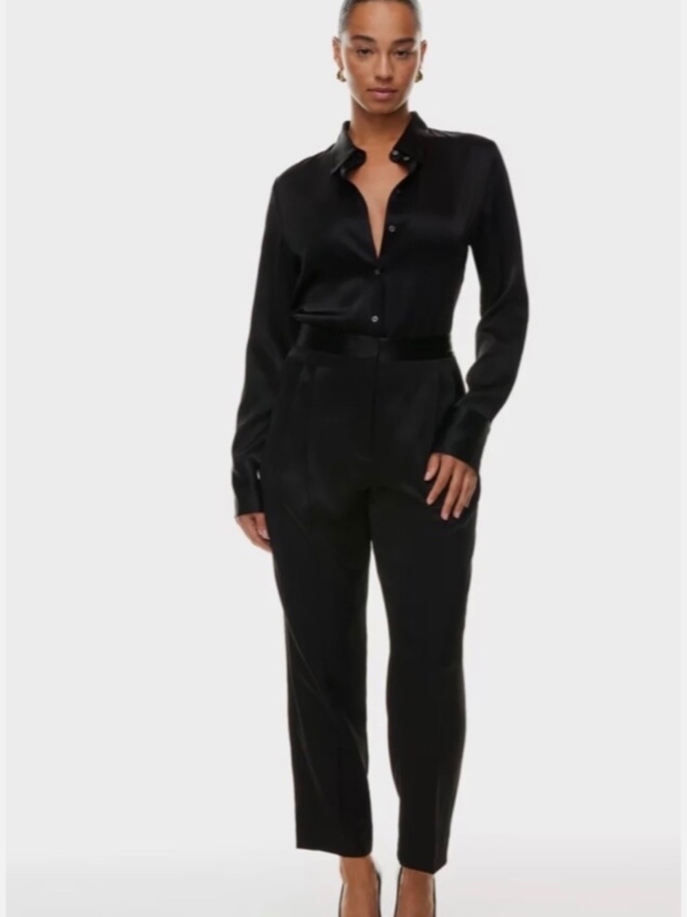 Aritzia Babaton Vogue Satin Pant size 0 black